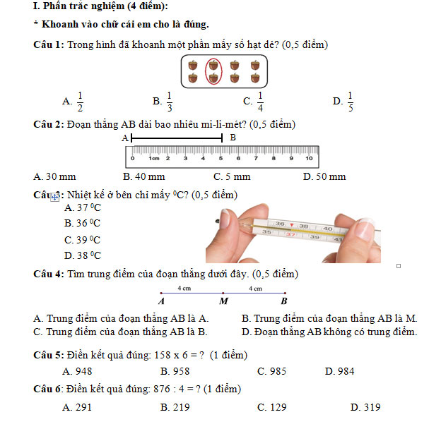 Đề thi Toán 3 có ma trận